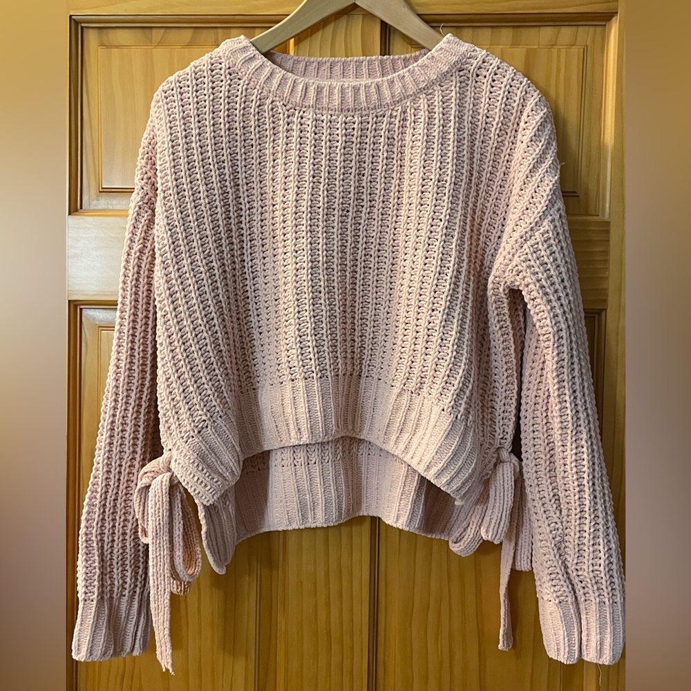 Cable Sweater, Pink, Misses size Med.